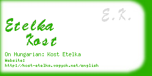 etelka kost business card